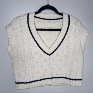 Anthropologie Maeve Willa Cropped
Cable Knit Sweater Vest Size XS